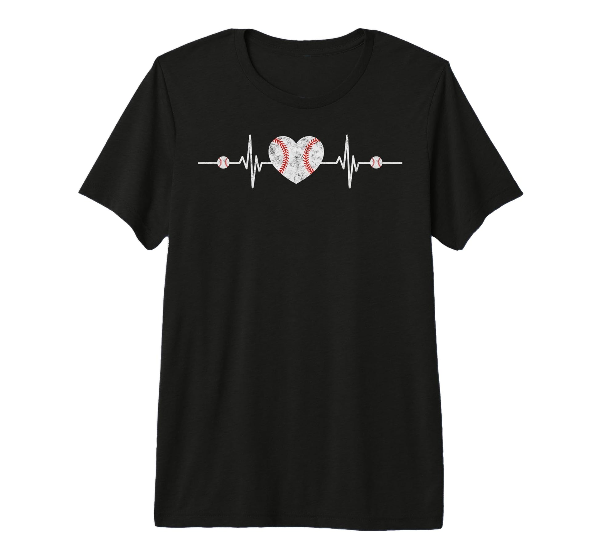 Baseball Player Heart Heartbeat T-Shirt - Fun Novelty Design for Adults - T-Shirt, Sweatshirt, Hoodie