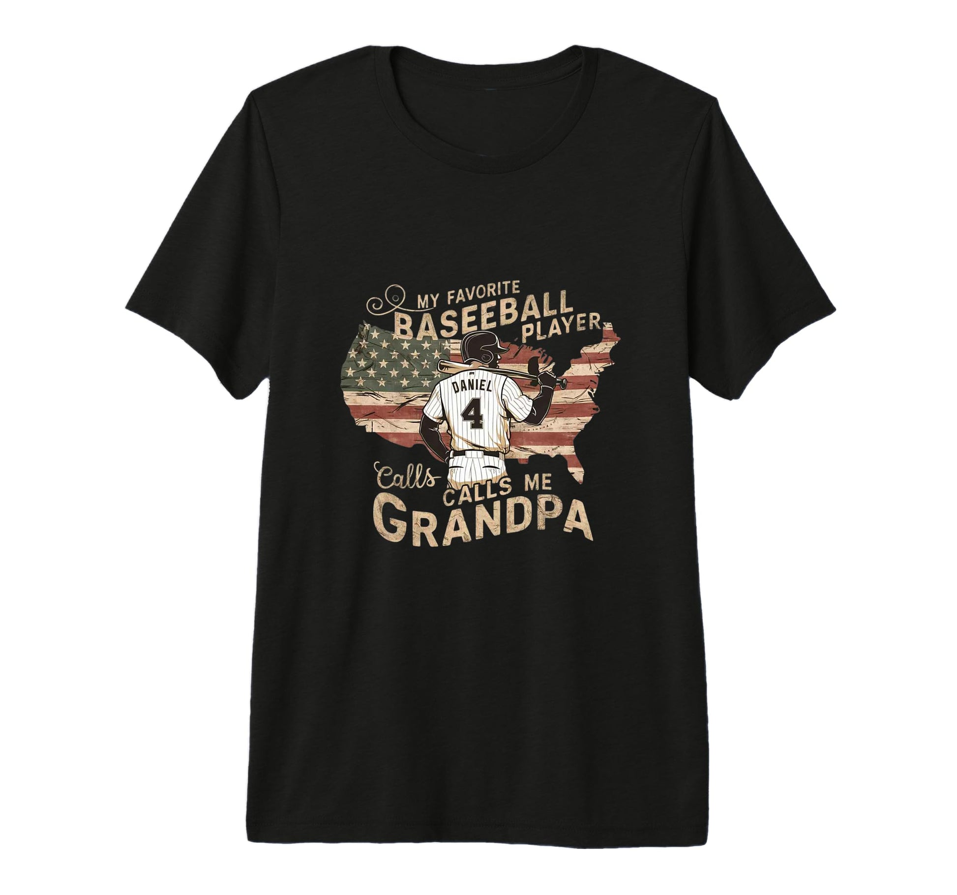 Baseball Grandpa Usa Favorite Player T-Shirt - Trendy Graphic Men Women - T-Shirt, Sweatshirt, Hoodie