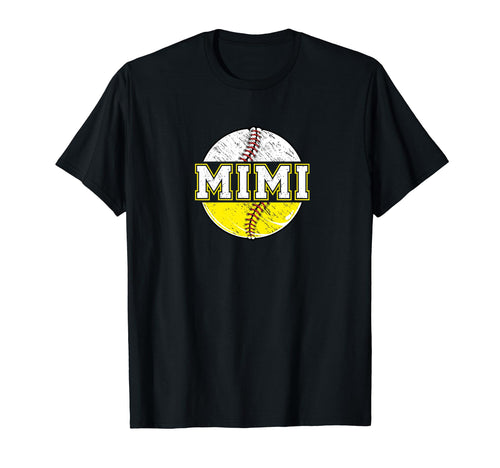 Baseball Softball Mimi Softball T-Shirt - Custom Art Print for Adults - T-Shirt, Sweatshirt, Hoodie
