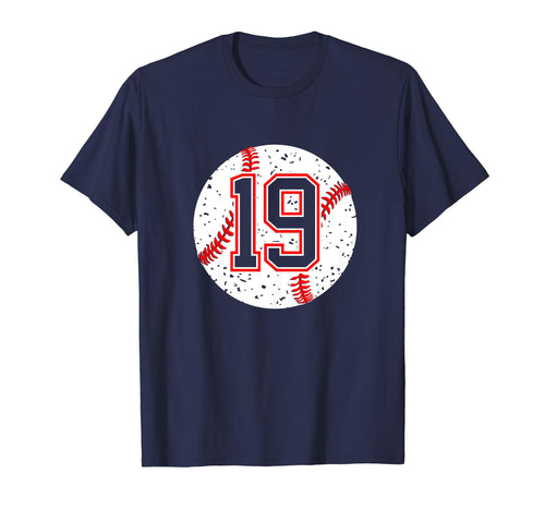 Baseball Number 19 Mom Show Support T-Shirt - Unique Graphic Men Women - T-Shirt, Sweatshirt, Hoodie