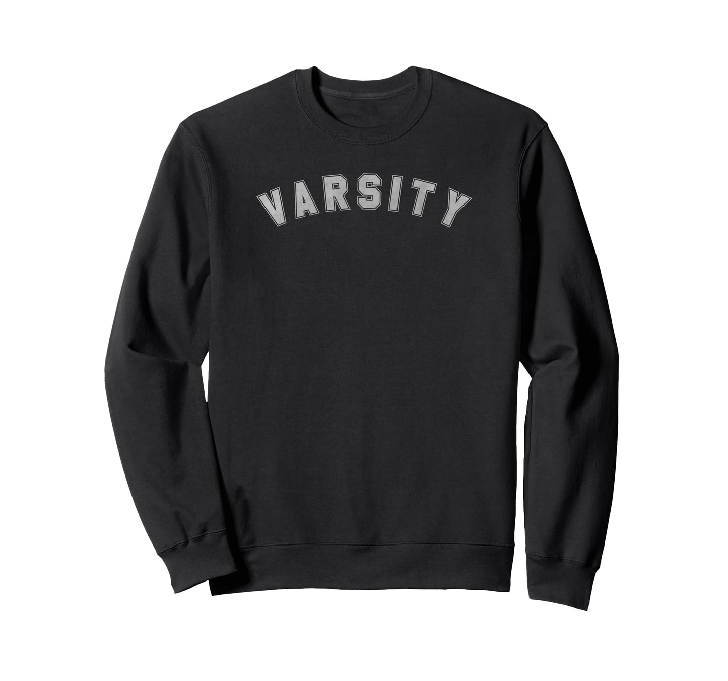 Trendy Varsity Arched Text Sweatshirt - Custom Art Print Men Women - T-Shirt, Sweatshirt, Hoodie