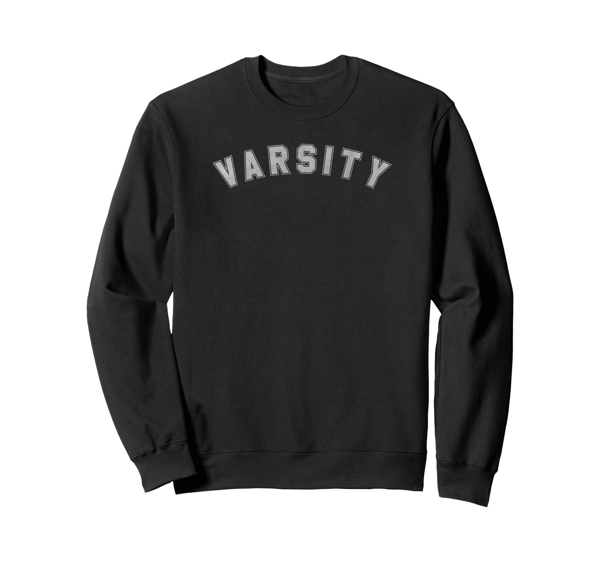 Trendy Varsity Arched Text Sweatshirt - Custom Art Print Men Women - T-Shirt, Sweatshirt, Hoodie