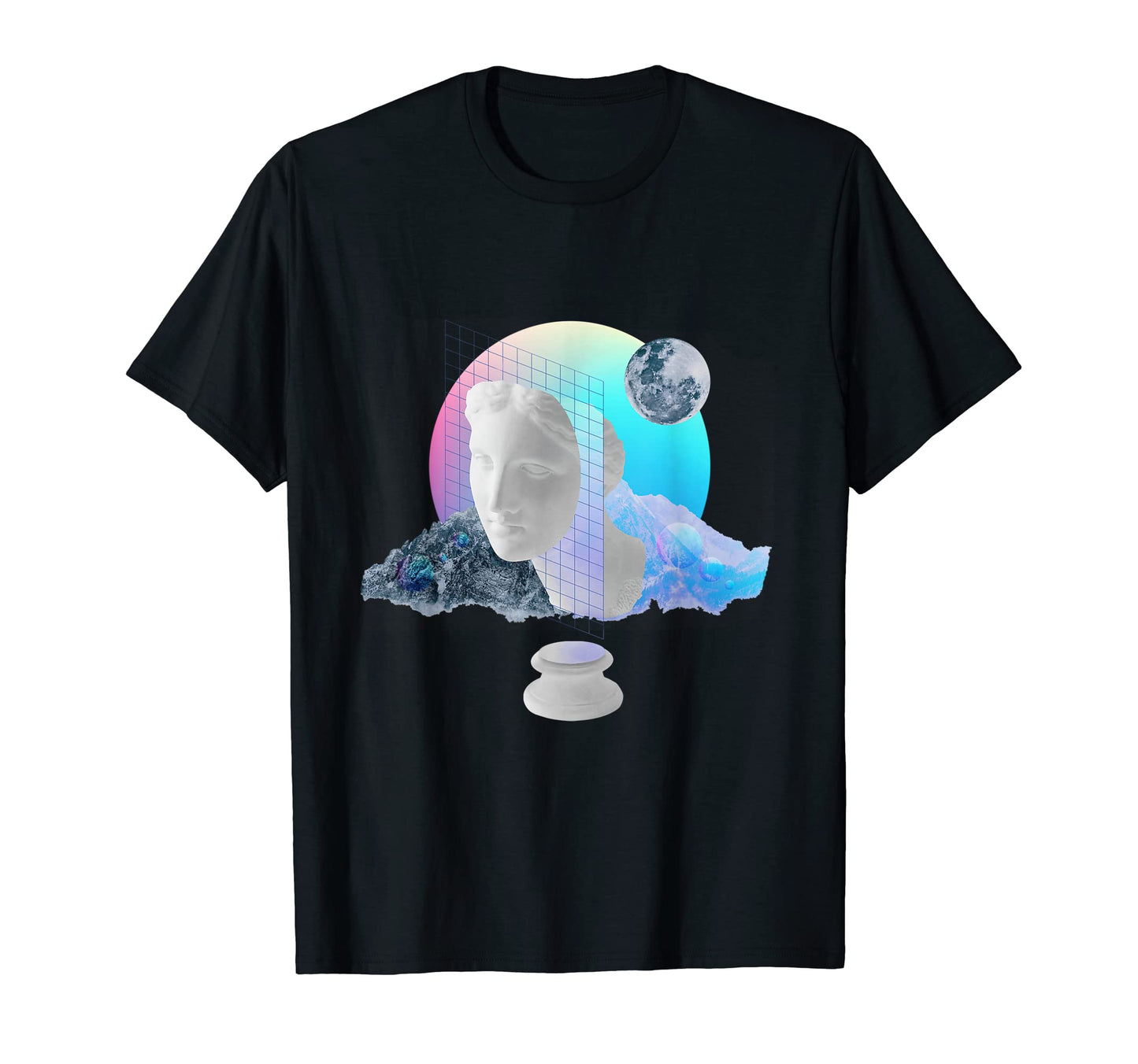 Vaporwave Sculpture Aesthetic Greek T-Shirt - Trendy Graphic for Adults - T-Shirt, Sweatshirt, Hoodie