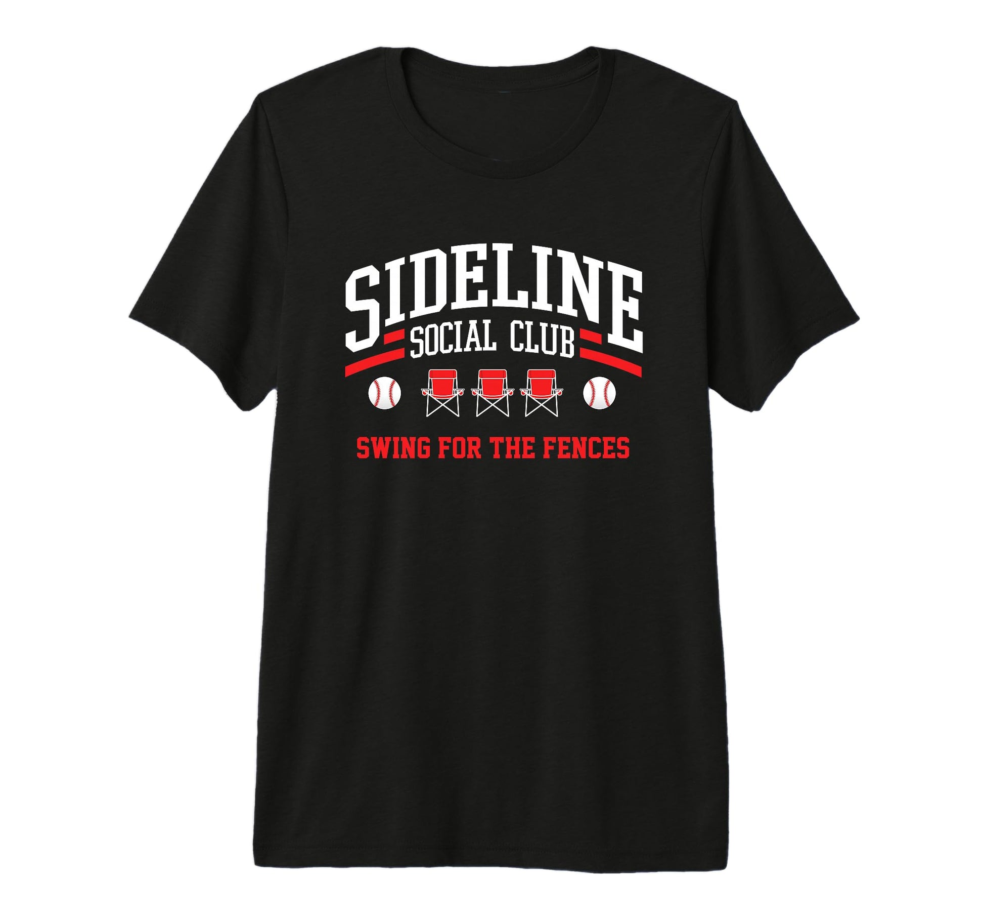 Baseball Sideline Social Club T-Shirt - Streetwear Style for Adults - T-Shirt, Sweatshirt, Hoodie