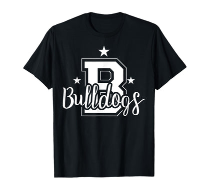 Schools Sports Mascot Bulldogs Team T-Shirt - Custom Art Print Unisex - T-Shirt, Sweatshirt, Hoodie