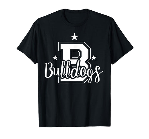 Schools Sports Mascot Bulldogs Team T-Shirt - Custom Art Print Unisex - T-Shirt, Sweatshirt, Hoodie