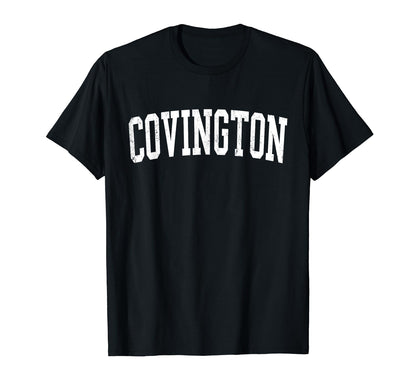 Covington Ga Distressed White Varsity T-Shirt - Unique Graphic for Adults - T-Shirt, Sweatshirt, Hoodie