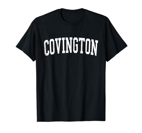 Covington Ga Distressed White Varsity T-Shirt - Unique Graphic for Adults - T-Shirt, Sweatshirt, Hoodie
