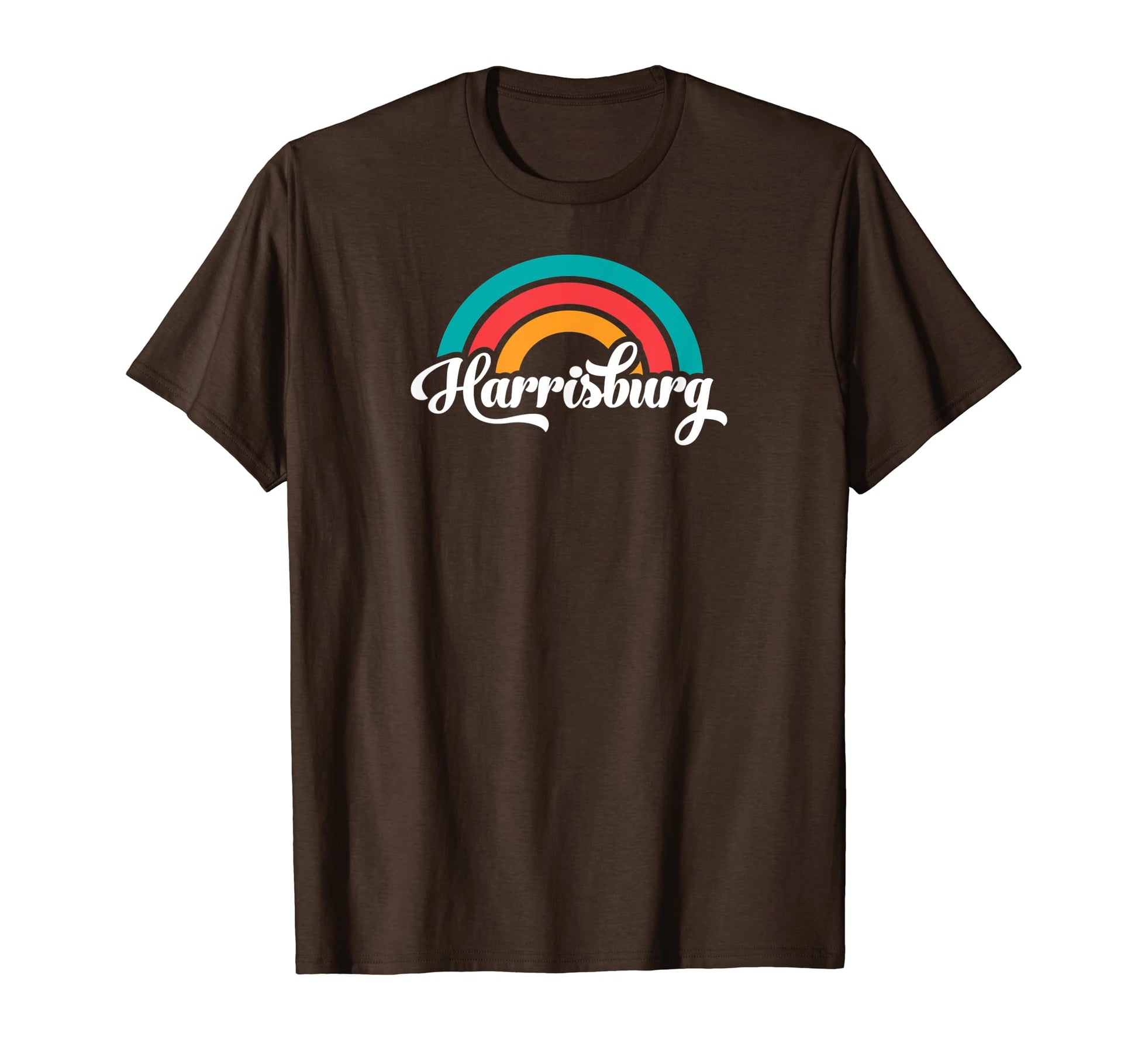 Harrisburg Pa Script Rainbow T-Shirt - Graphic Print Men Women - T-Shirt, Sweatshirt, Hoodie