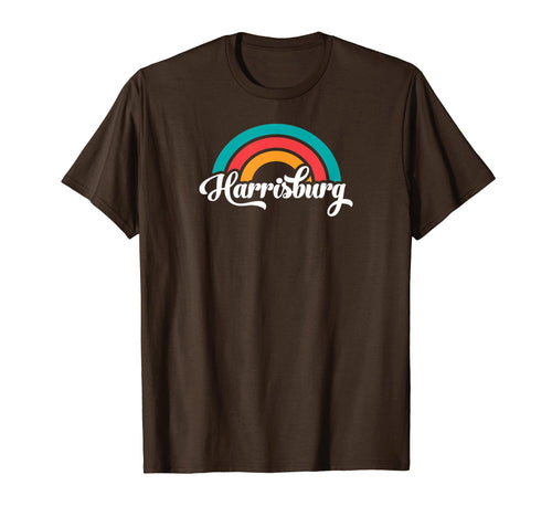 Harrisburg Pa Script Rainbow T-Shirt - Graphic Print Men Women - T-Shirt, Sweatshirt, Hoodie