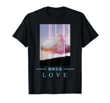 Retrowave Love Japanese Art T-Shirt - Streetwear Style for Adults - T-Shirt, Sweatshirt, Hoodie
