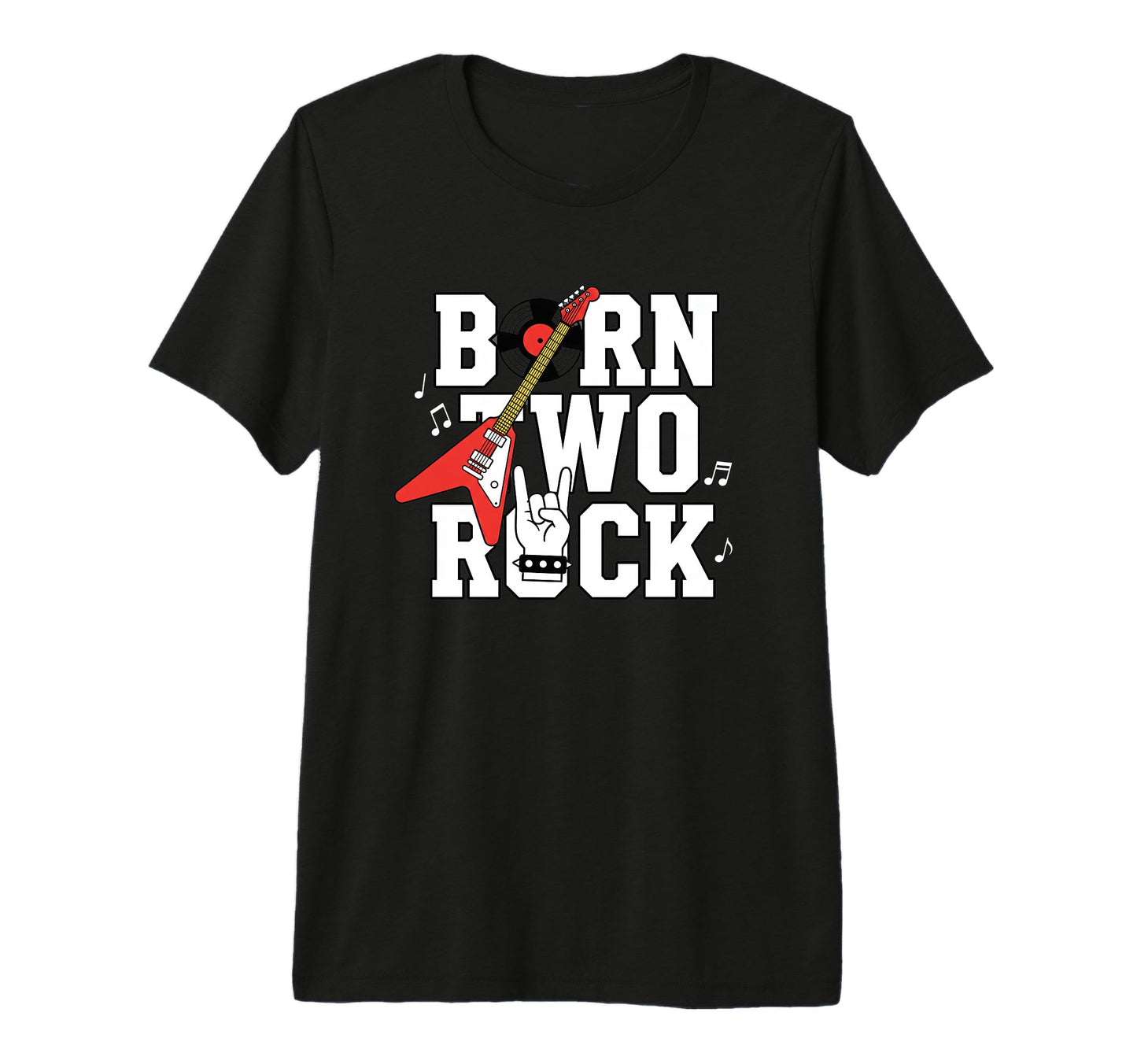 Birthday Born Two Rock 2Nd T-Shirt - Casual Everyday Wear for Adults - T-Shirt, Sweatshirt, Hoodie