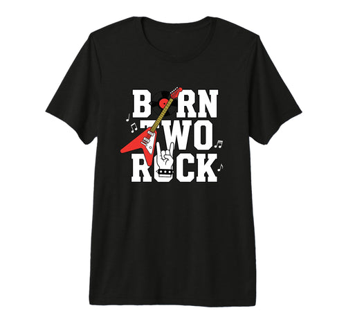 Birthday Born Two Rock 2Nd T-Shirt - Casual Everyday Wear for Adults - T-Shirt, Sweatshirt, Hoodie