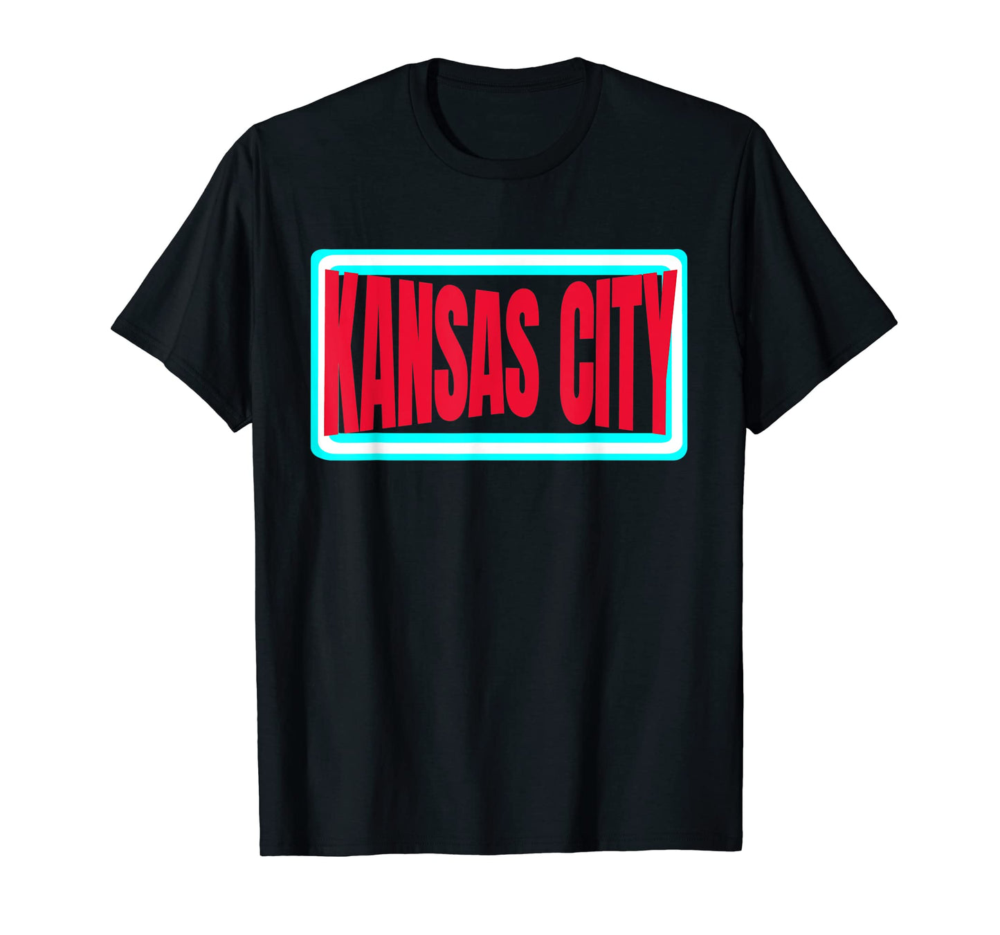Kansas City Teal Blue Red Kc Kansas T-Shirt - Unique Graphic for Adults - T-Shirt, Sweatshirt, Hoodie