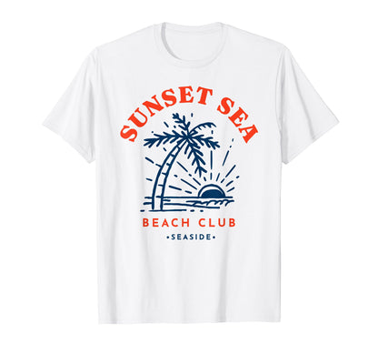 Sunset Beach Club Gift Surfers T-Shirt - Minimalist Print Men Women - T-Shirt, Sweatshirt, Hoodie