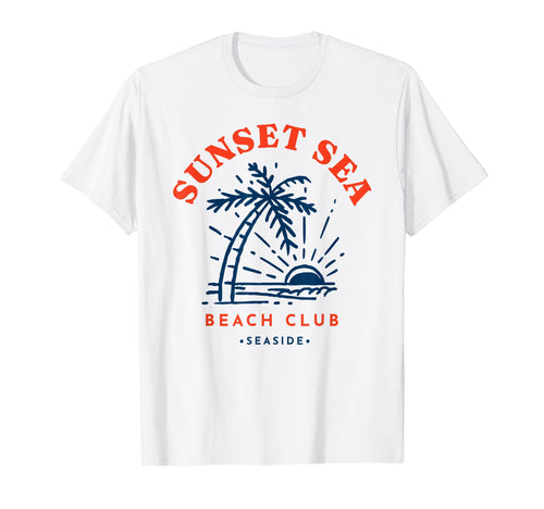 Sunset Beach Club Gift Surfers T-Shirt - Minimalist Print Men Women - T-Shirt, Sweatshirt, Hoodie