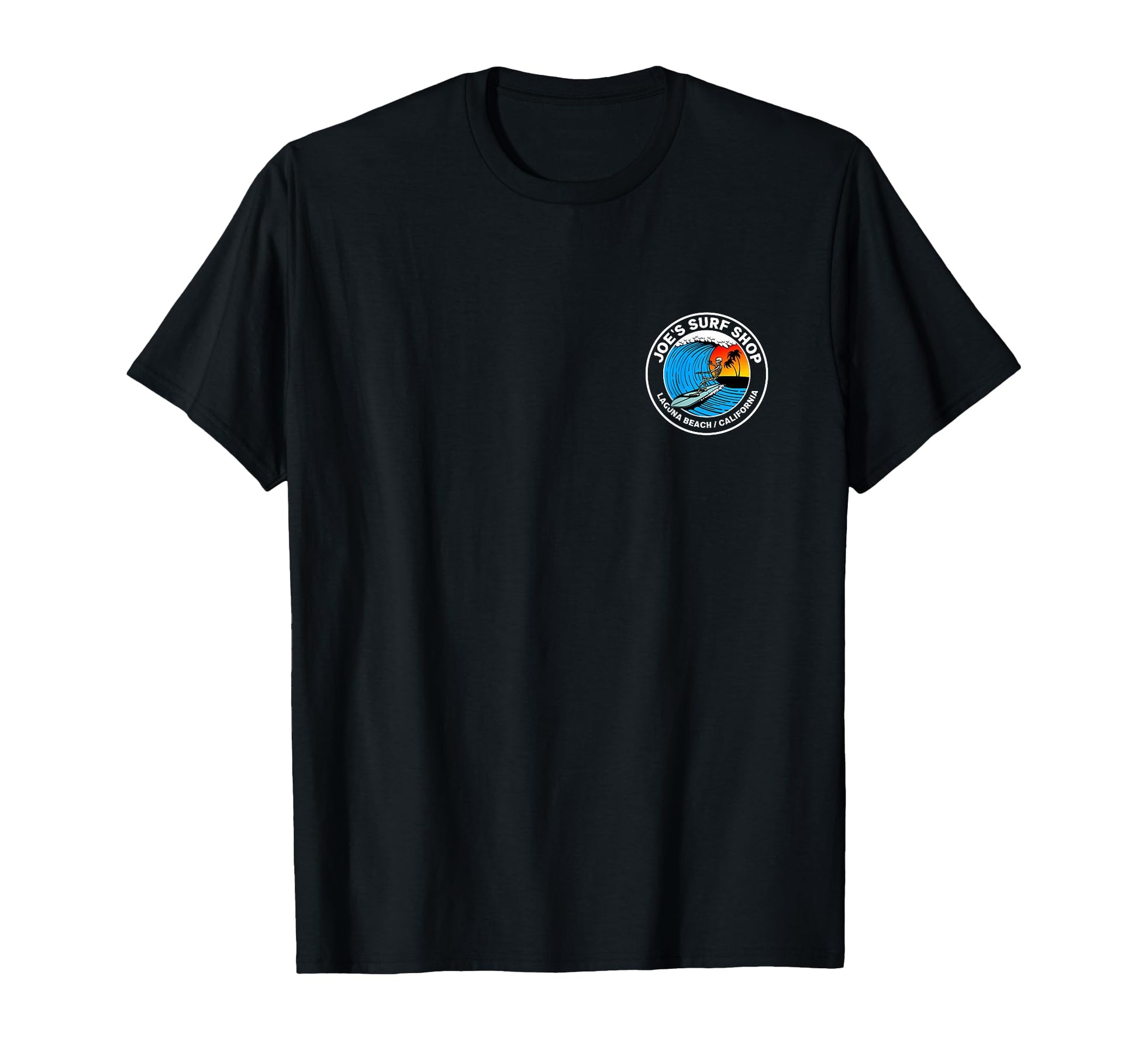 Joes Surf Skeleton Surfing Logo T-Shirt - Aesthetic Graphic for Adults - T-Shirt, Sweatshirt, Hoodie
