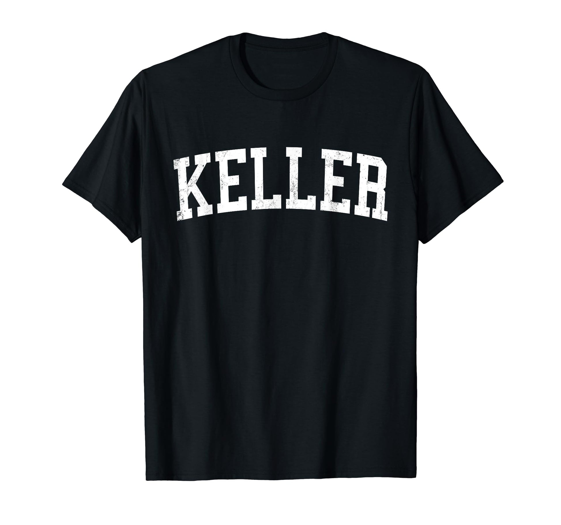 Keller Tx Distressed White Varsity T-Shirt - Casual Everyday Wear Men Women - T-Shirt, Sweatshirt, Hoodie