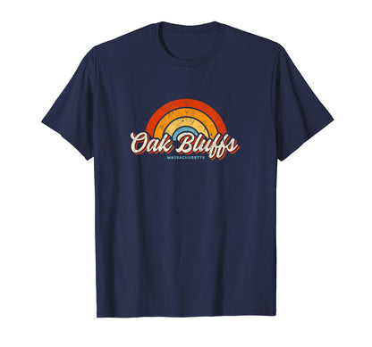 Oak Bluffs Massachusetts Ma Rainbow T-Shirt - Streetwear Style for Adults - T-Shirt, Sweatshirt, Hoodie