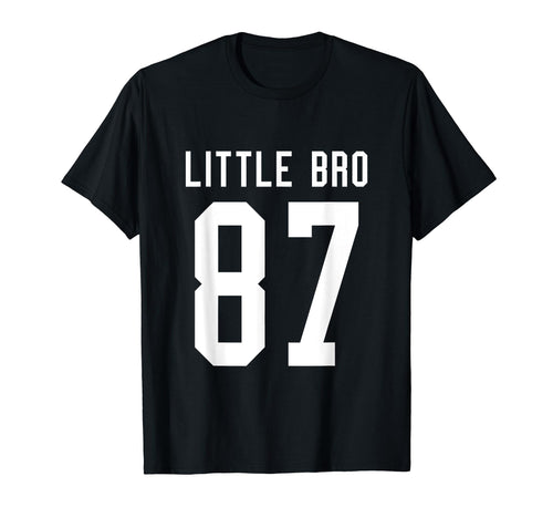 Number 87 Little Bro Biggest Fan T-Shirt - Casual Everyday Wear for Adults - T-Shirt, Sweatshirt, Hoodie