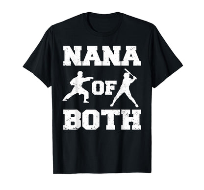 Nana Both Funny Baseball And Karate T-Shirt - Trendy Graphic for Adults - T-Shirt, Sweatshirt, Hoodie