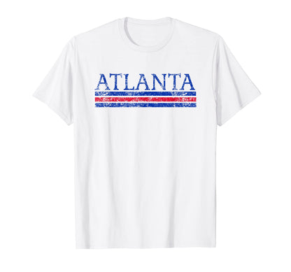 Atlanta Georgia Weathered Stripe T-Shirt - Unique Graphic for Adults - T-Shirt, Sweatshirt, Hoodie