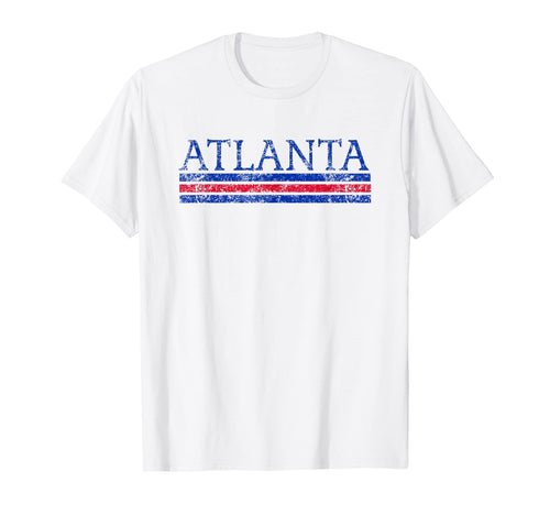 Atlanta Georgia Weathered Stripe T-Shirt - Unique Graphic for Adults - T-Shirt, Sweatshirt, Hoodie