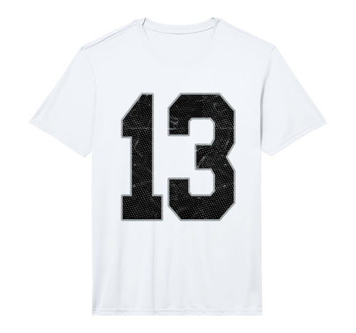 Number 13 Numbered Uniform Sports T-Shirt - Minimalist Print Men Women - T-Shirt, Sweatshirt, Hoodie