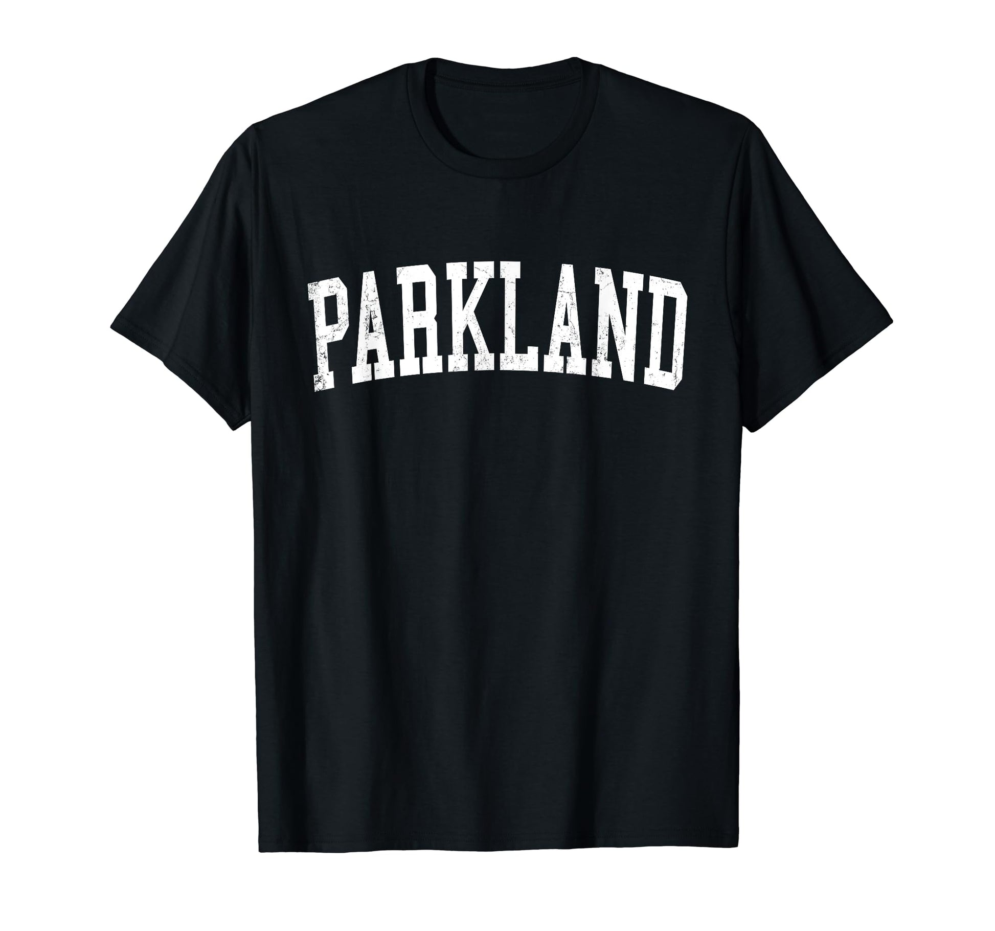 Parkland Fl Distressed White Varsity T-Shirt - Custom Art Print for Adults - T-Shirt, Sweatshirt, Hoodie