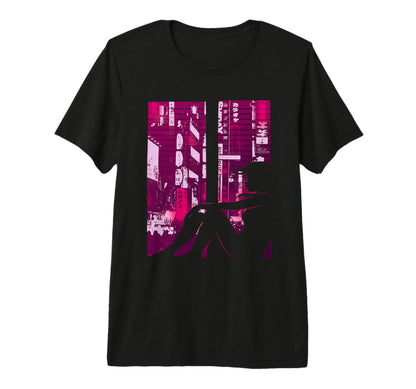 Vaporwave Aesthetic Anime Egirl T-Shirt - Fun Novelty Design for Adults - T-Shirt, Sweatshirt, Hoodie