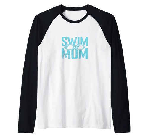 Swim Mom Goggles Team Family Sweatshirt - Minimalist Print for Adults - T-Shirt, Sweatshirt, Hoodie