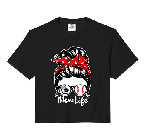 Mom Life Messy Bun Hair Baseball Hockey Hoodie - Aesthetic Graphic Unisex - T-Shirt, Sweatshirt, Hoodie