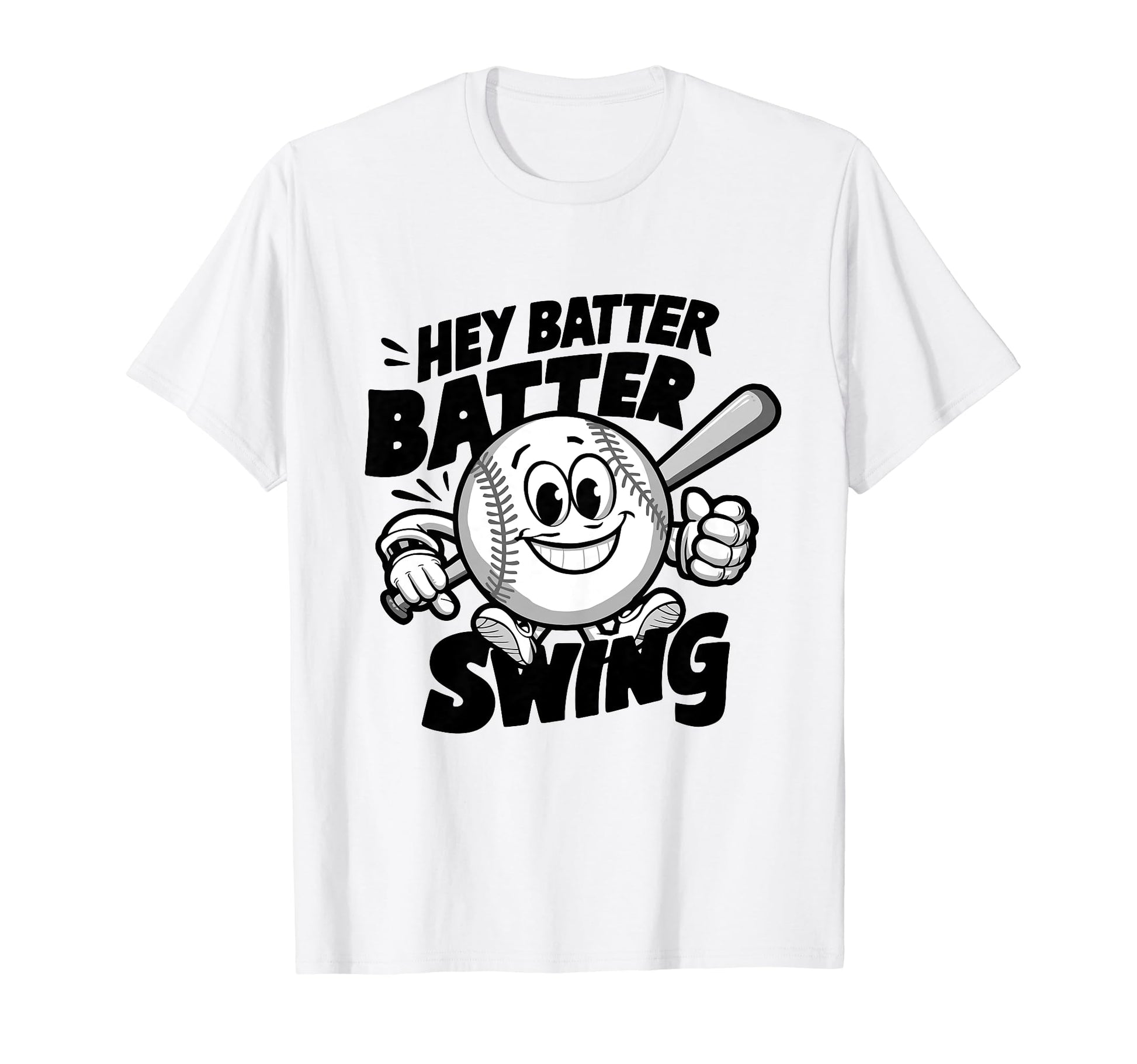 Hey Batter Batter Swing Baseball Mom T-Shirt - Minimalist Print for Adults - T-Shirt, Sweatshirt, Hoodie