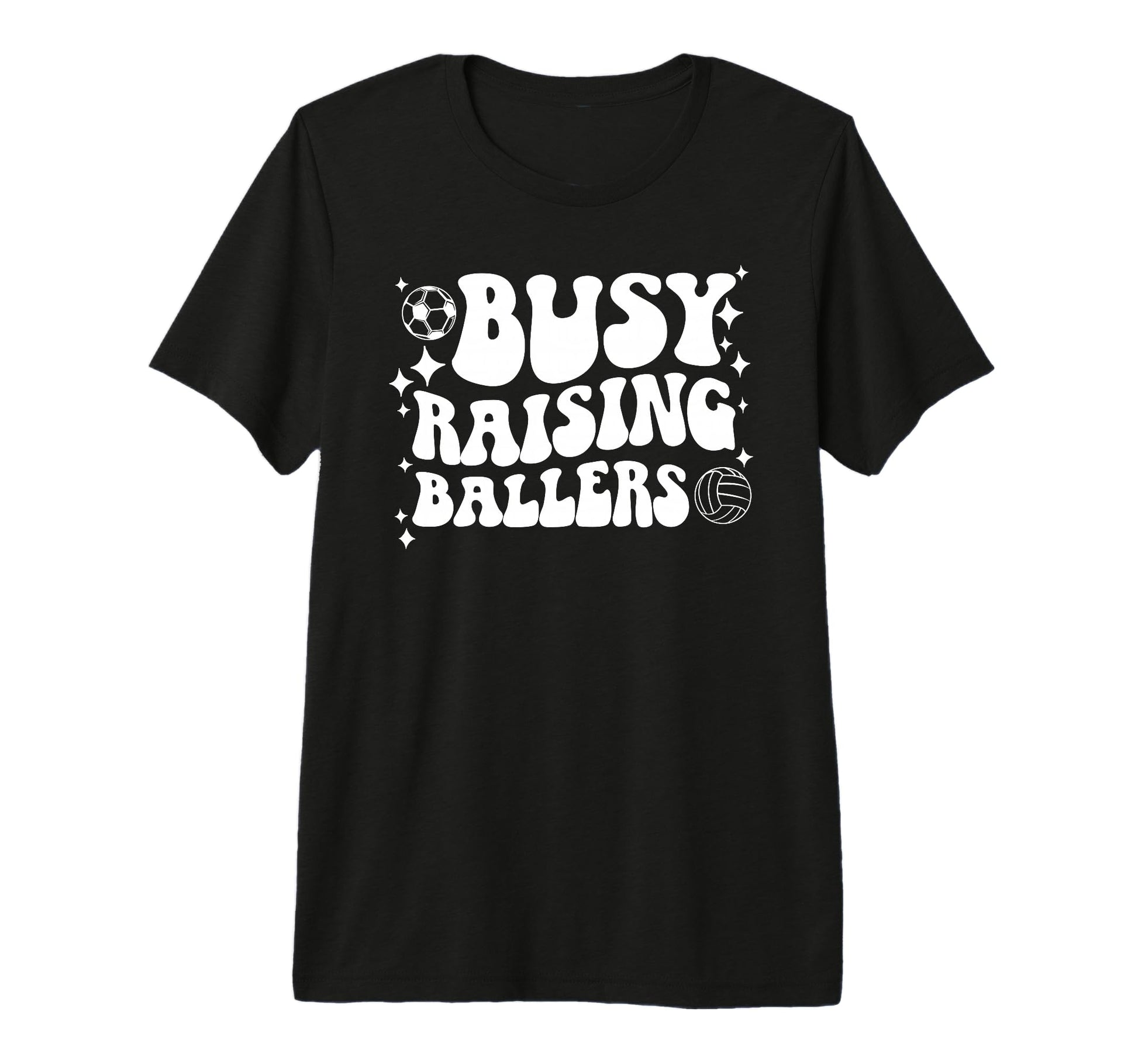 Busy Raising Ballers Soccer T-Shirt - Minimalist Print for Adults - T-Shirt, Sweatshirt, Hoodie