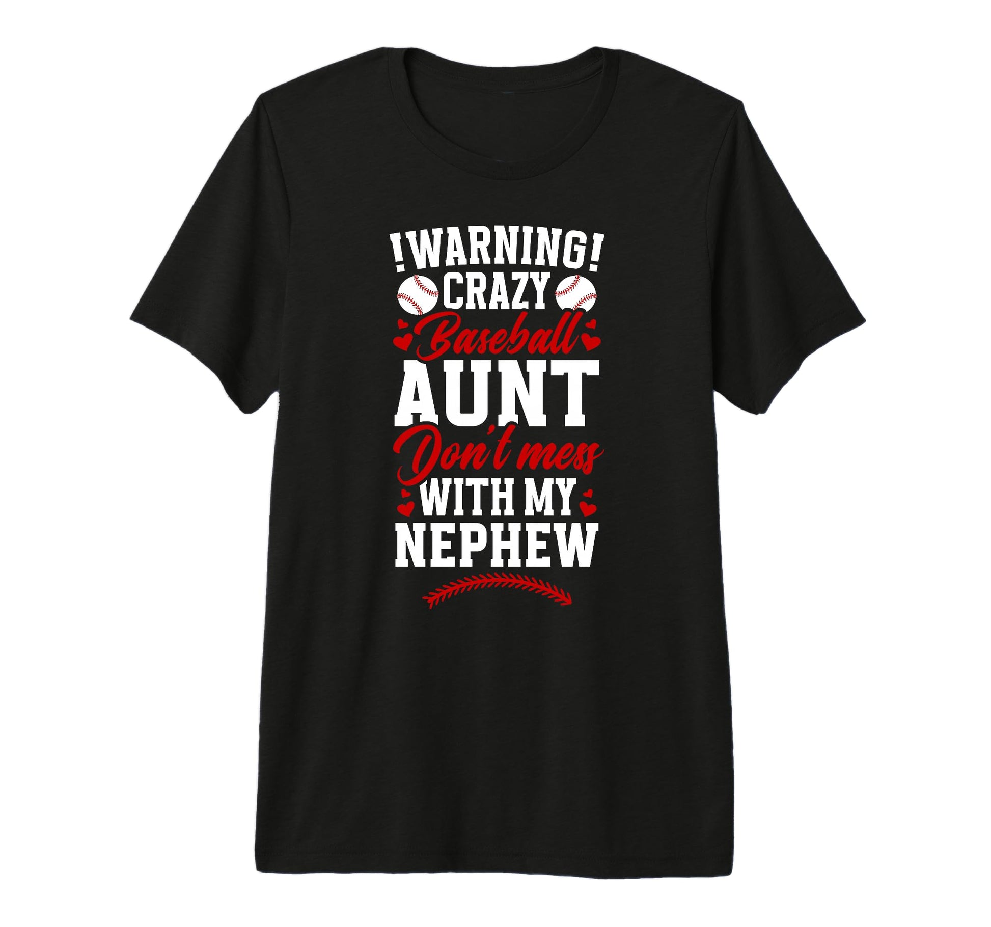Crazy Baseball Aunt Baseball Player T-Shirt - Custom Art Print for Adults - T-Shirt, Sweatshirt, Hoodie