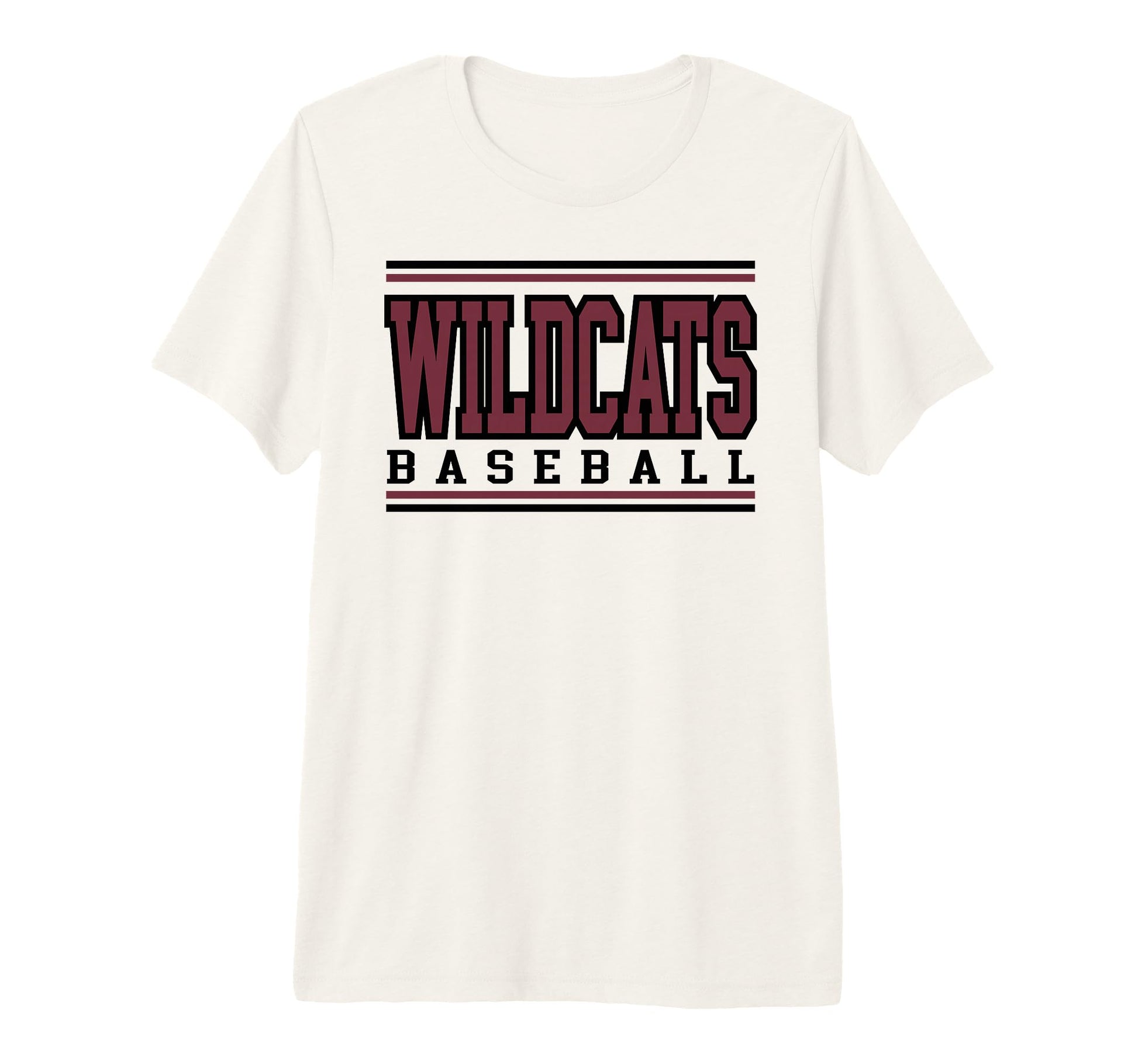 Wildcats Baseball Mom Game Day Maroon T-Shirt - Unique Graphic Unisex - T-Shirt, Sweatshirt, Hoodie