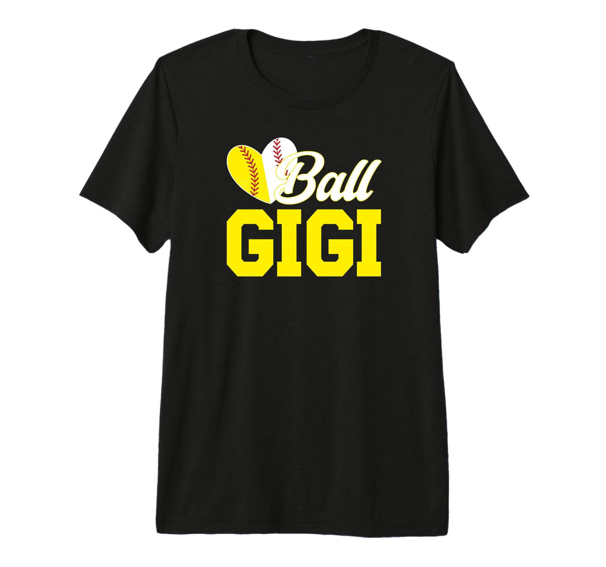 Ball Gigi Heart Softball Baseball Gigi T-Shirt - Unique Graphic Men Women - T-Shirt, Sweatshirt, Hoodie