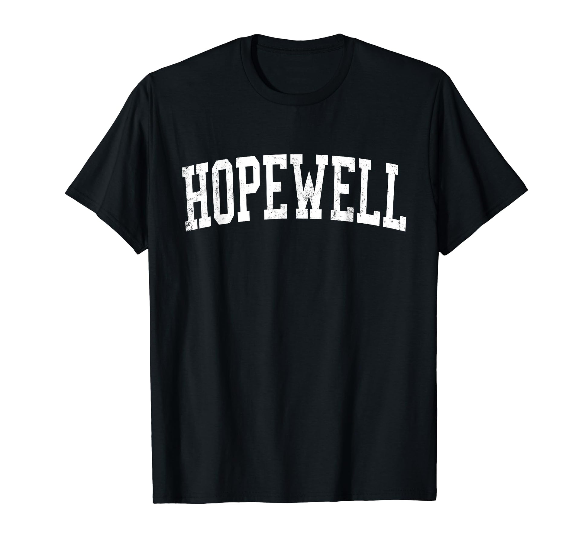 Hopewell Va Distressed White Varsity T-Shirt - Casual Everyday Wear Unisex - T-Shirt, Sweatshirt, Hoodie