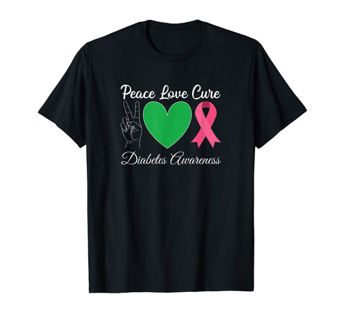 Peace Love Cure Diabetes Awareness T-Shirt - Streetwear Style for Adults - T-Shirt, Sweatshirt, Hoodie