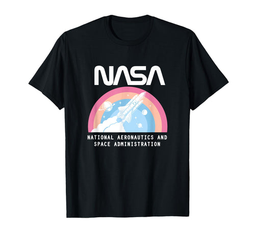 Nasa Space Shuttle Pastel Rainbow T-Shirt - Custom Art Print for Adults - T-Shirt, Sweatshirt, Hoodie