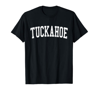 Tuckahoe Va Distressed White Varsity T-Shirt - Streetwear Style Unisex - T-Shirt, Sweatshirt, Hoodie