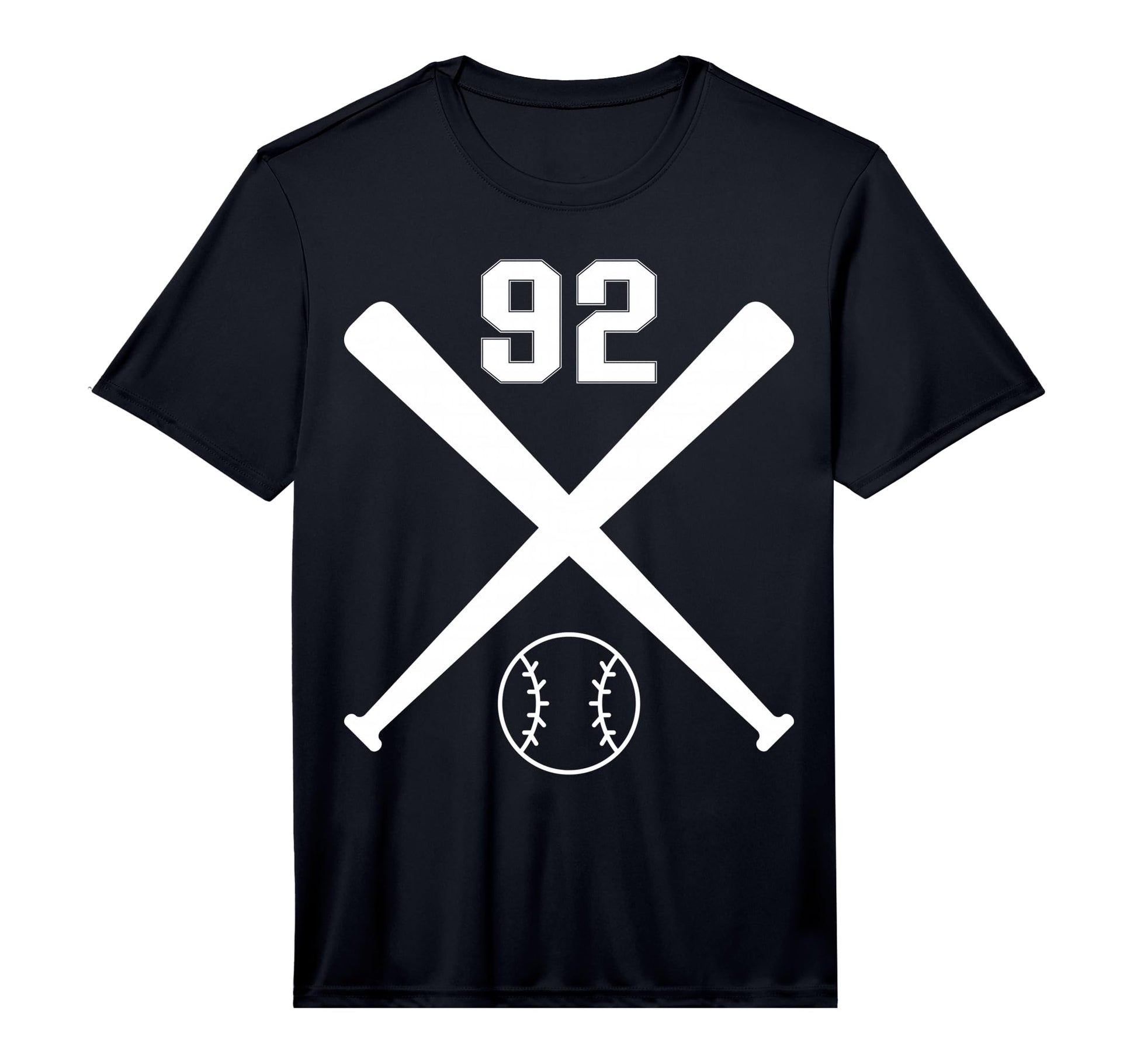 Baseball Softball Number 92 Performance T-Shirt - Graphic Print Men Women - T-Shirt, Sweatshirt, Hoodie