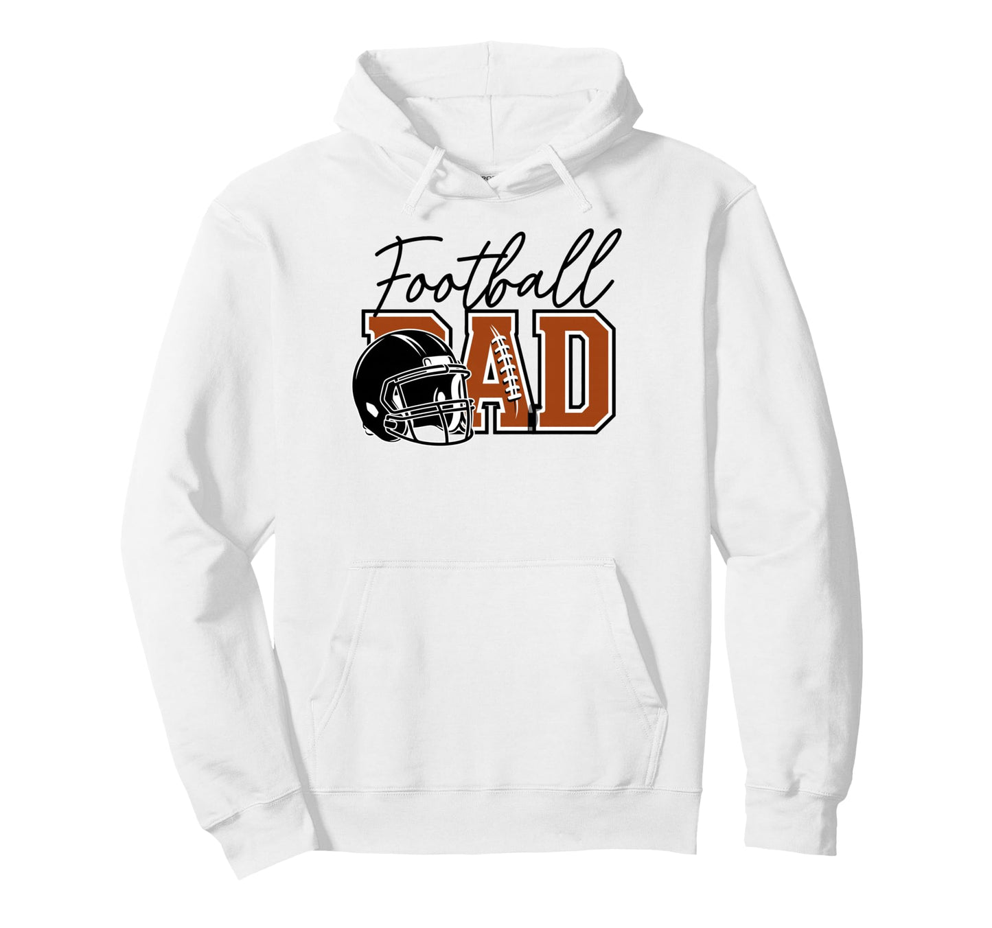 Football Dad Helmet Game Day Sports Supporter Hoodie - Graphic Print Unisex - T-Shirt, Sweatshirt, Hoodie