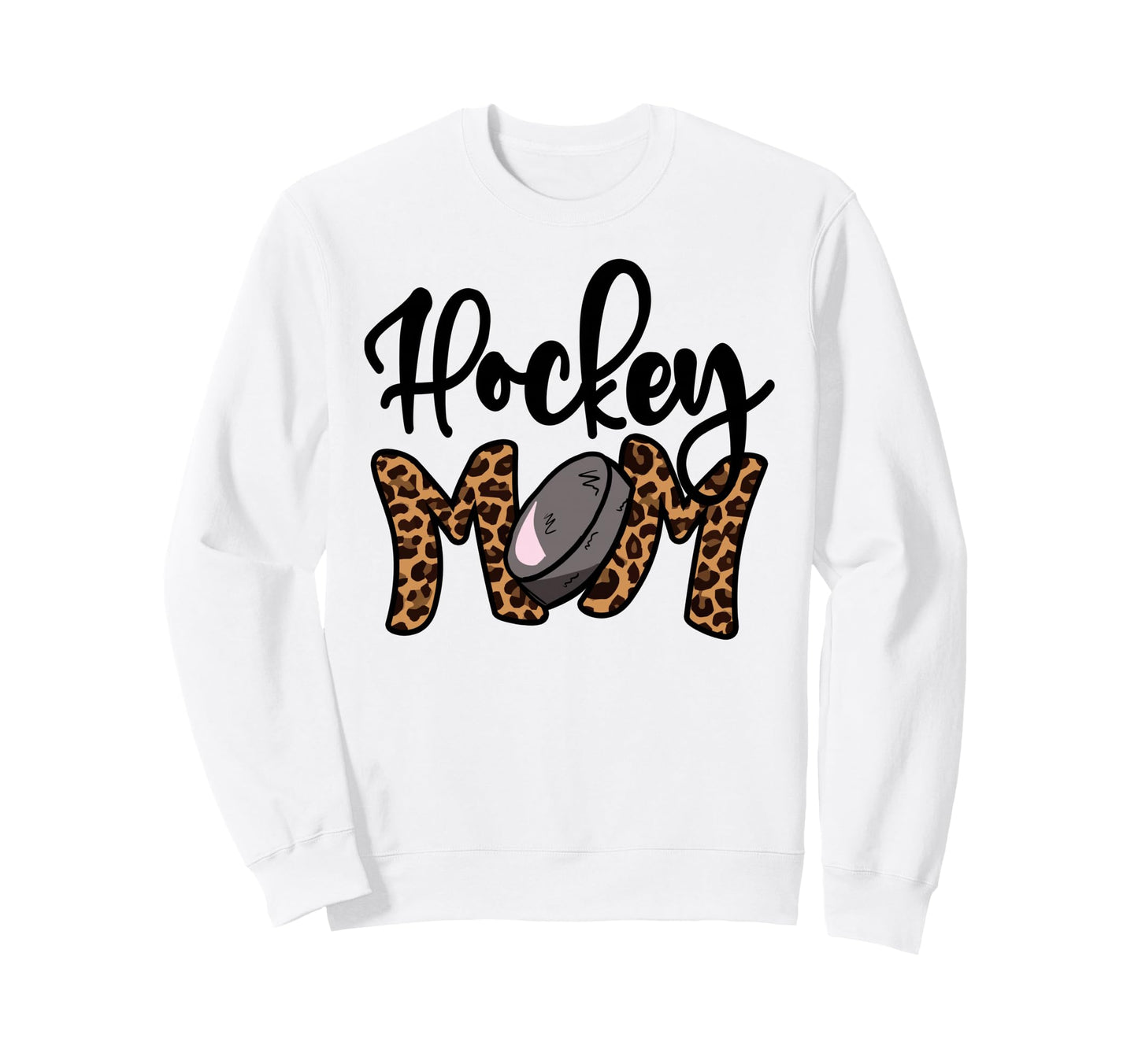 Hockey Mom Leopard Ice Hockey Mama Sweatshirt - Streetwear Style Men Women - T-Shirt, Sweatshirt, Hoodie