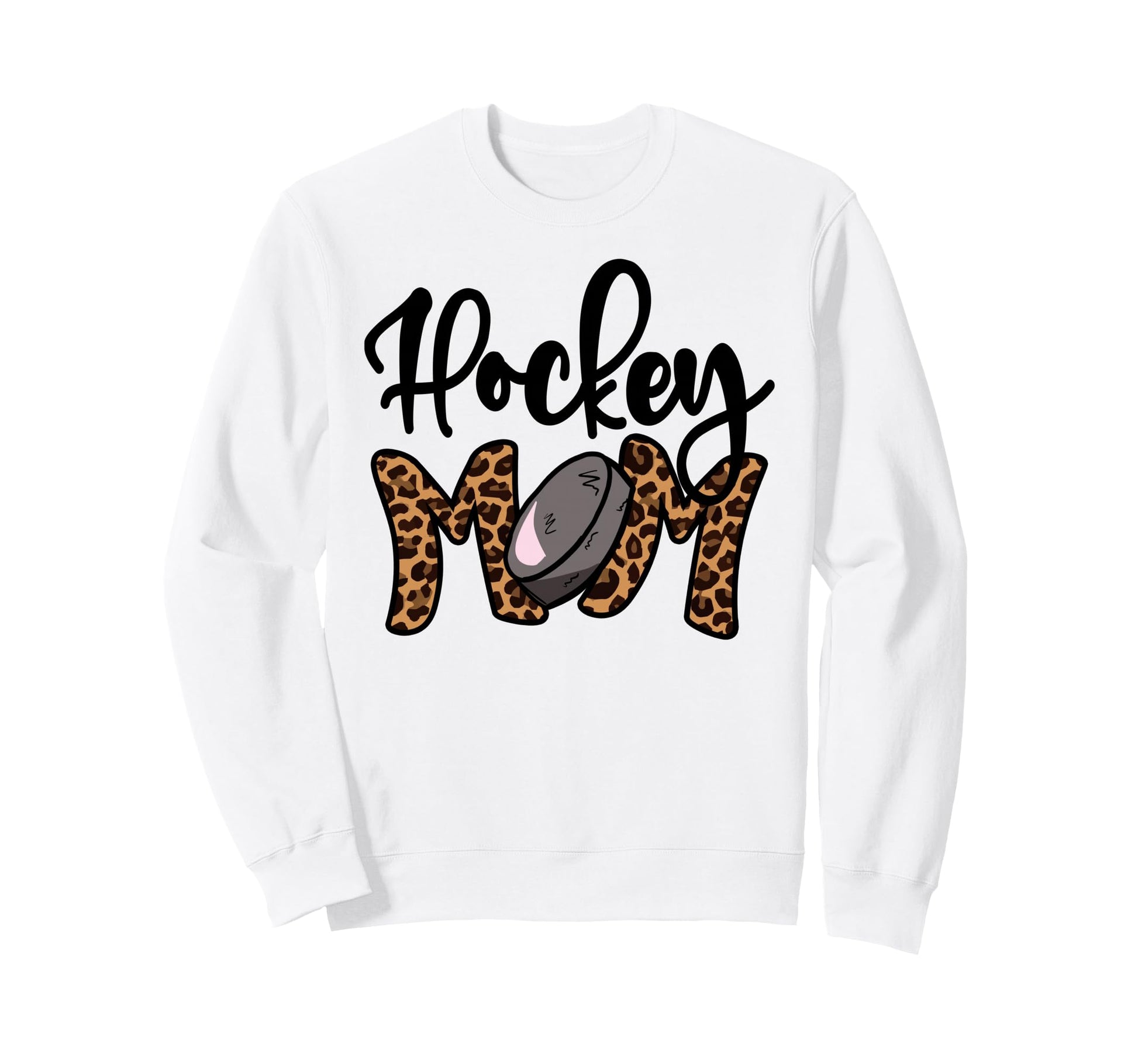Hockey Mom Leopard Ice Hockey Mama Sweatshirt - Streetwear Style Men Women - T-Shirt, Sweatshirt, Hoodie
