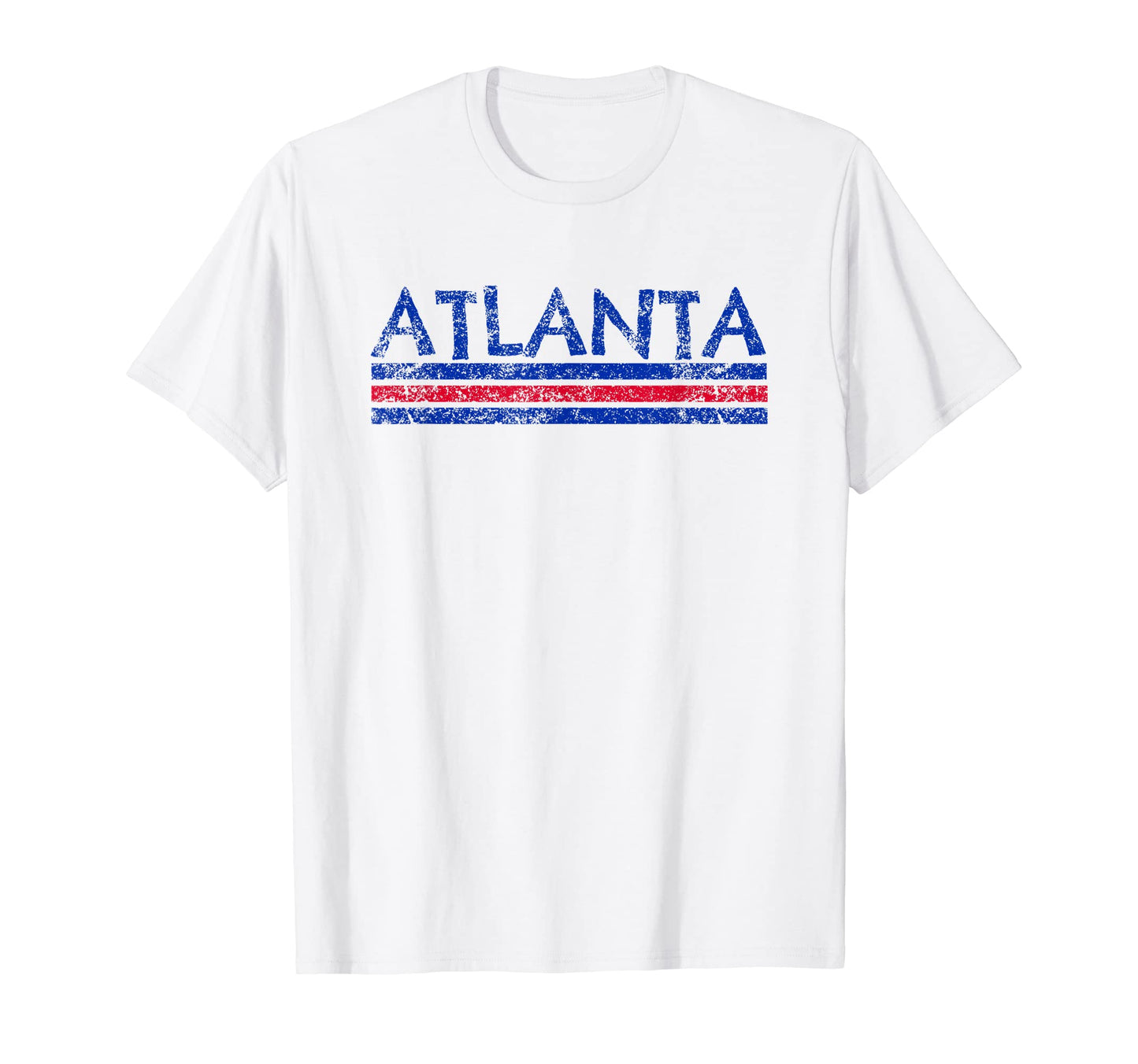 Atlanta Georgia Weathered Stripe T-Shirt - Custom Art Print Men Women - T-Shirt, Sweatshirt, Hoodie