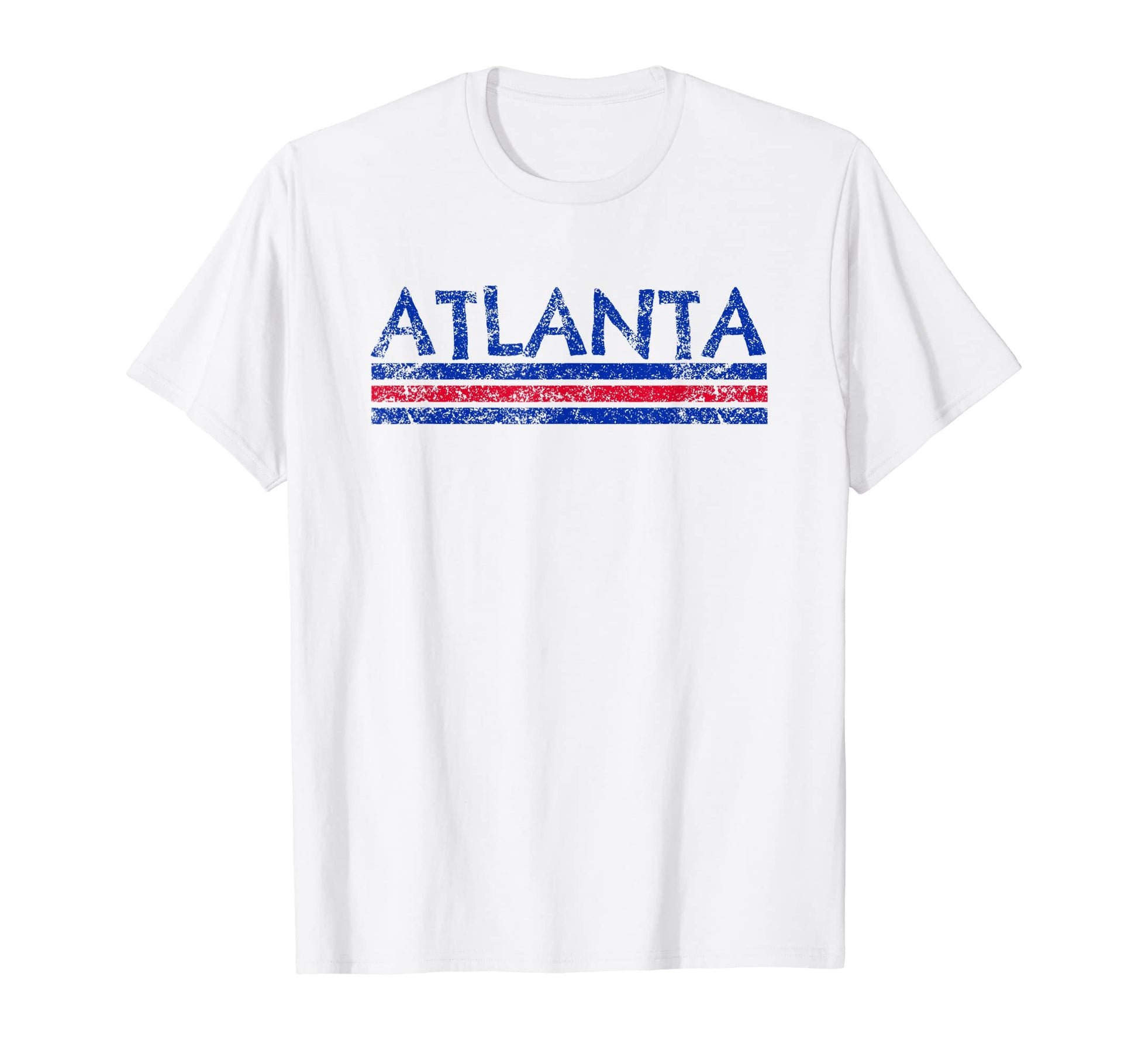 Atlanta Georgia Weathered Stripe T-Shirt - Custom Art Print Men Women - T-Shirt, Sweatshirt, Hoodie