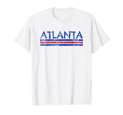 Atlanta Georgia Weathered Stripe T-Shirt - Custom Art Print Men Women - T-Shirt, Sweatshirt, Hoodie