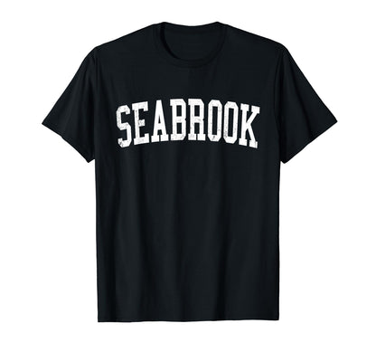 Seabrook Md Distressed White Varsity T-Shirt - Graphic Print for Adults - T-Shirt, Sweatshirt, Hoodie