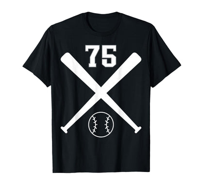 Baseball Softball Number 75 T-Shirt - Aesthetic Graphic Men Women - T-Shirt, Sweatshirt, Hoodie